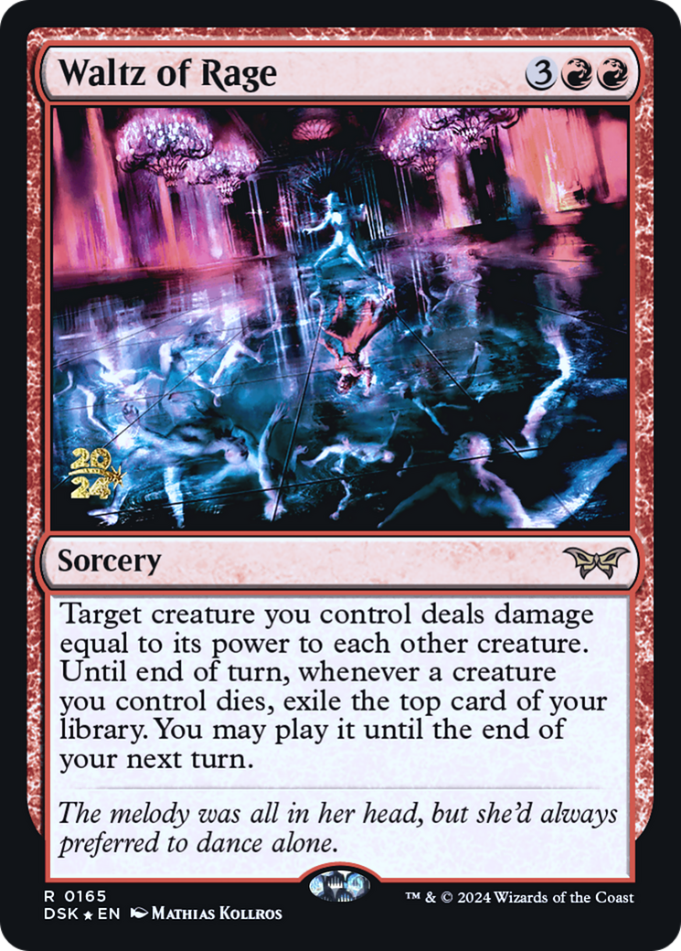 Waltz of Rage (PRE-165S) [Duskmourn: House of Horror Promos] Foil