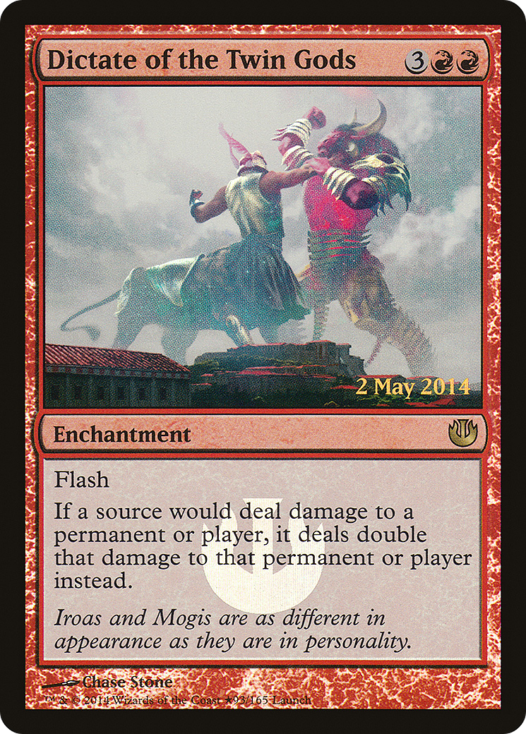 Dictate of the Twin Gods (LARP-93★) [Journey into Nyx Promos] Foil
