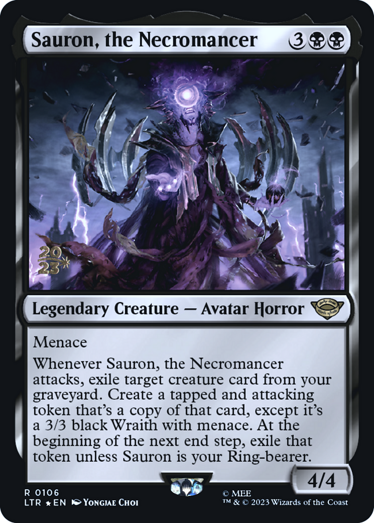 Sauron, the Necromancer (PRE-106) [Tales of Middle-earth Promos] Foil