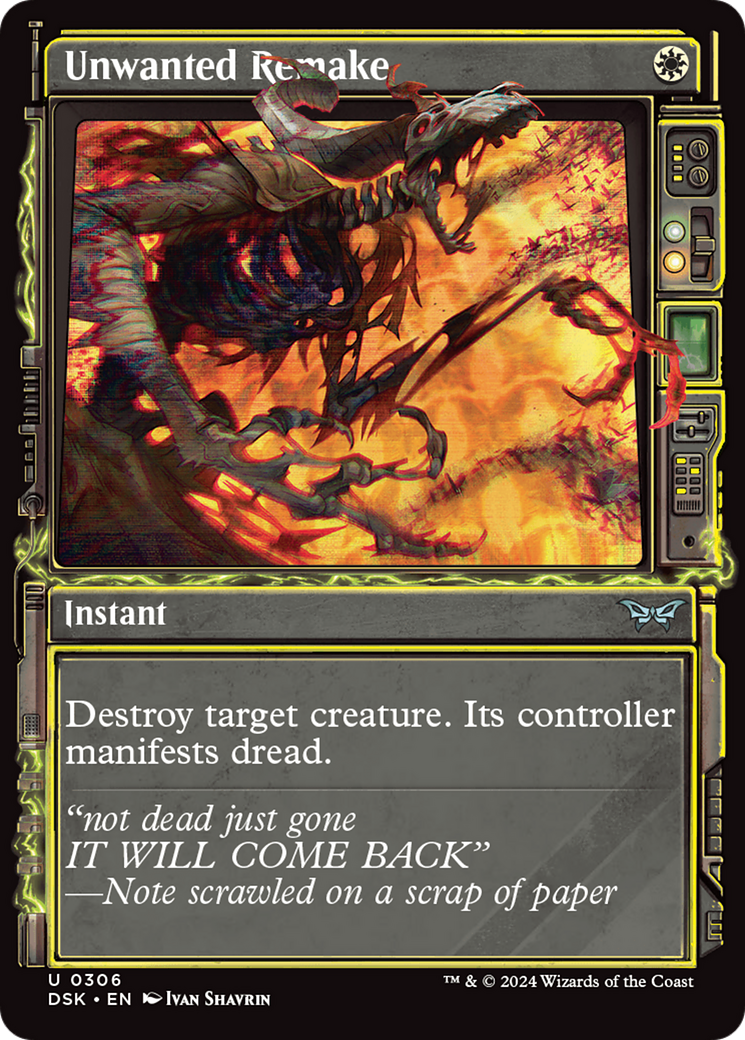 Unwanted Remake (DSK-306) [Duskmourn: House of Horror]: (Showcase) Foil