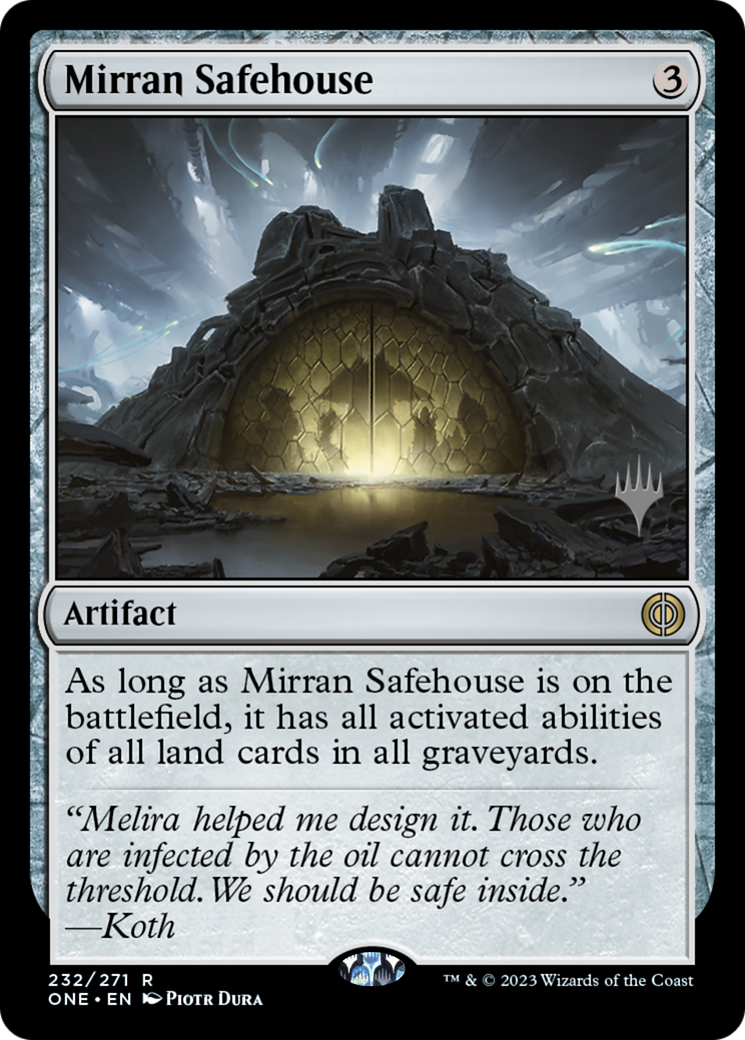 Mirran Safehouse (PPONE-232P) [Phyrexia: All Will Be One Promos]
