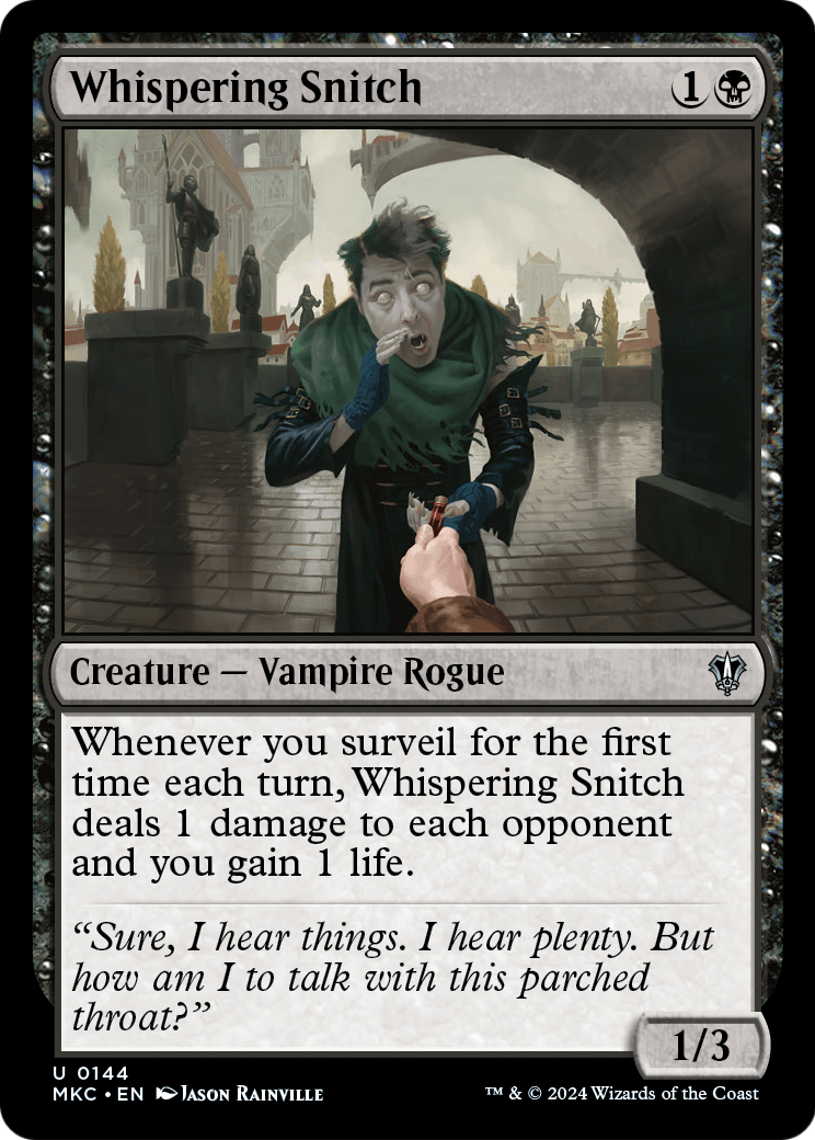 Whispering Snitch (MKC-144) [Murders at Karlov Manor Commander]