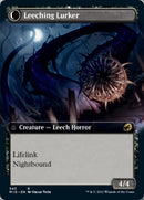 Curse of Leeches // Leeching Lurker (MID-345) [Innistrad: Midnight Hunt]: (Extended Art, Double Faced Transform) Foil