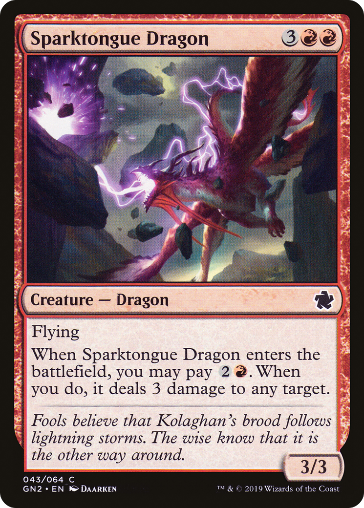 Sparktongue Dragon (GN2-043) [Game Night 2019]