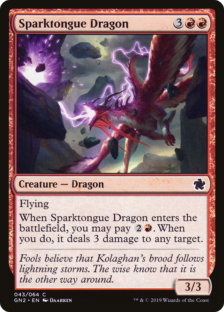Sparktongue Dragon (GN2-043) [Game Night 2019]