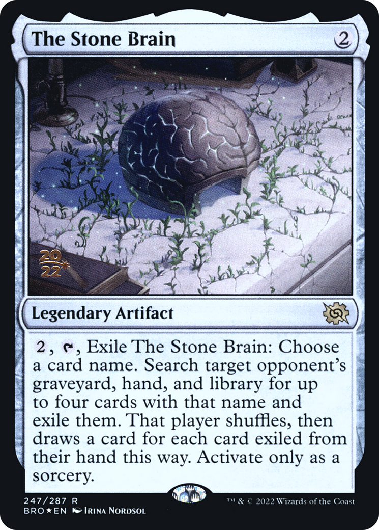 The Stone Brain (PRE-247) [The Brothers' War Promos] Foil