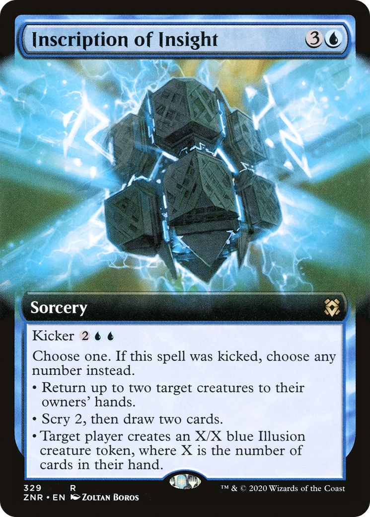 Inscription of Insight (ZNR-329) [Zendikar Rising]: (Extended Art) Foil