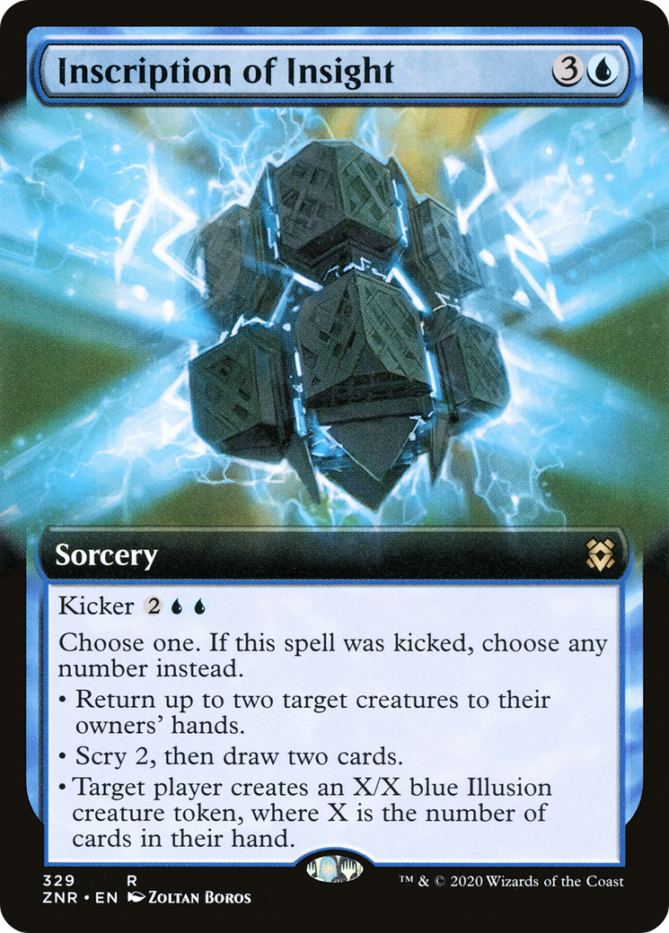 Inscription of Insight (Extended Art) (ZNR-329) [Zendikar Rising]