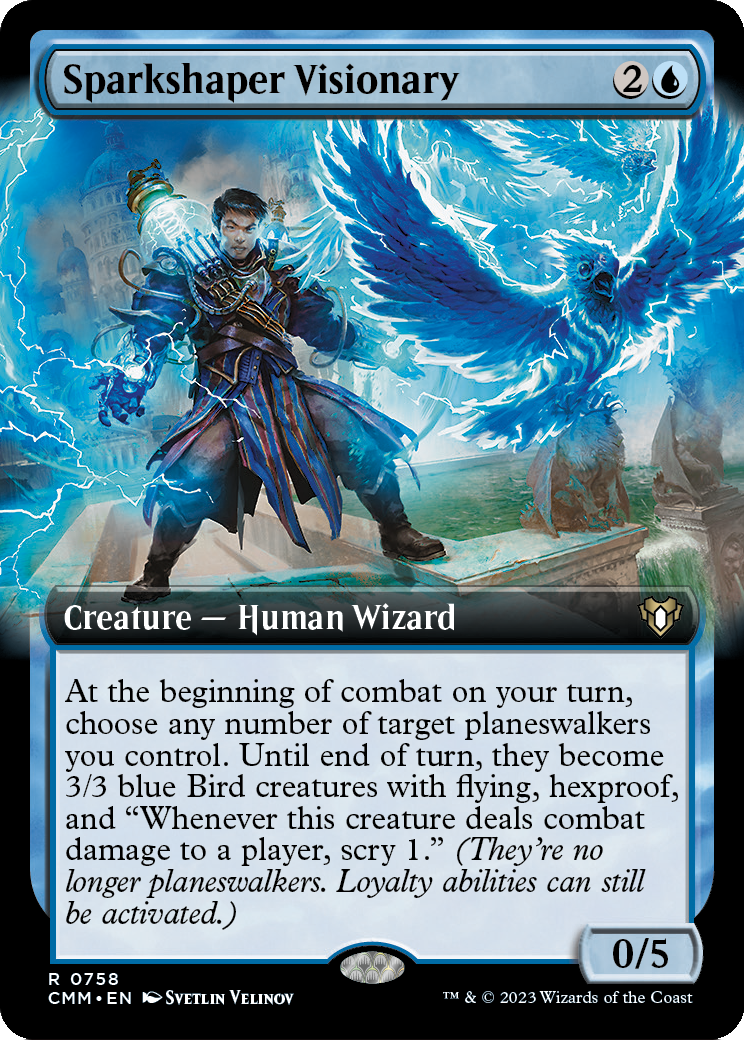 Sparkshaper Visionary (Extended Art) (CMM-758) [Commander Masters]