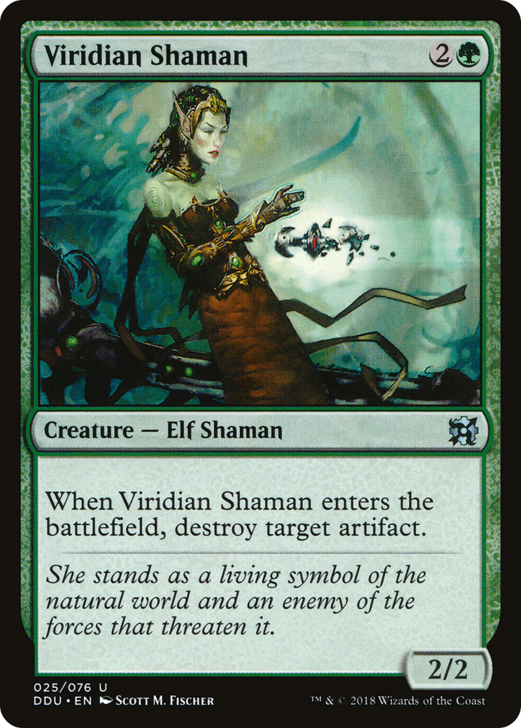 Viridian Shaman (DDU-025) [Duel Decks: Elves vs. Inventors]