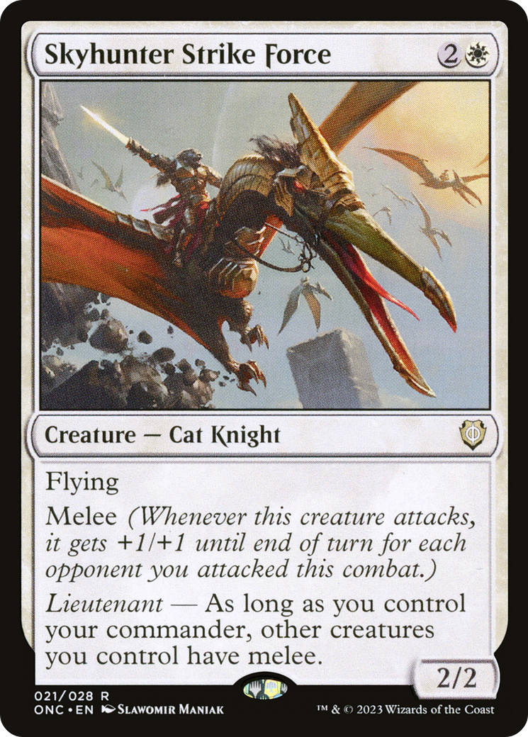 Skyhunter Strike Force (ONC-021) [Phyrexia: All Will Be One Commander] Foil