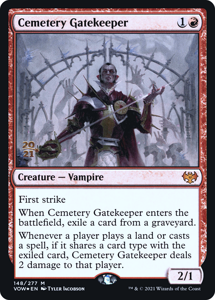 Cemetery Gatekeeper (PRE-148) [Innistrad: Crimson Vow Promos] Foil