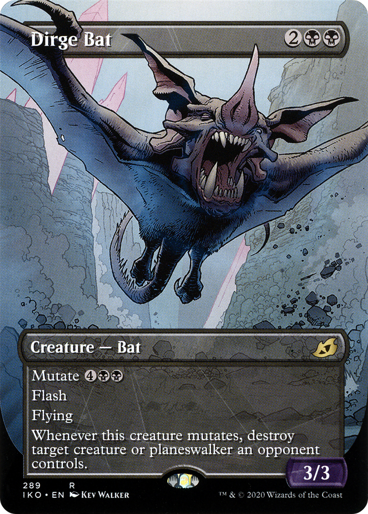 Dirge Bat (Showcase) (IKO-289) (Borderless) [Ikoria: Lair of Behemoths]