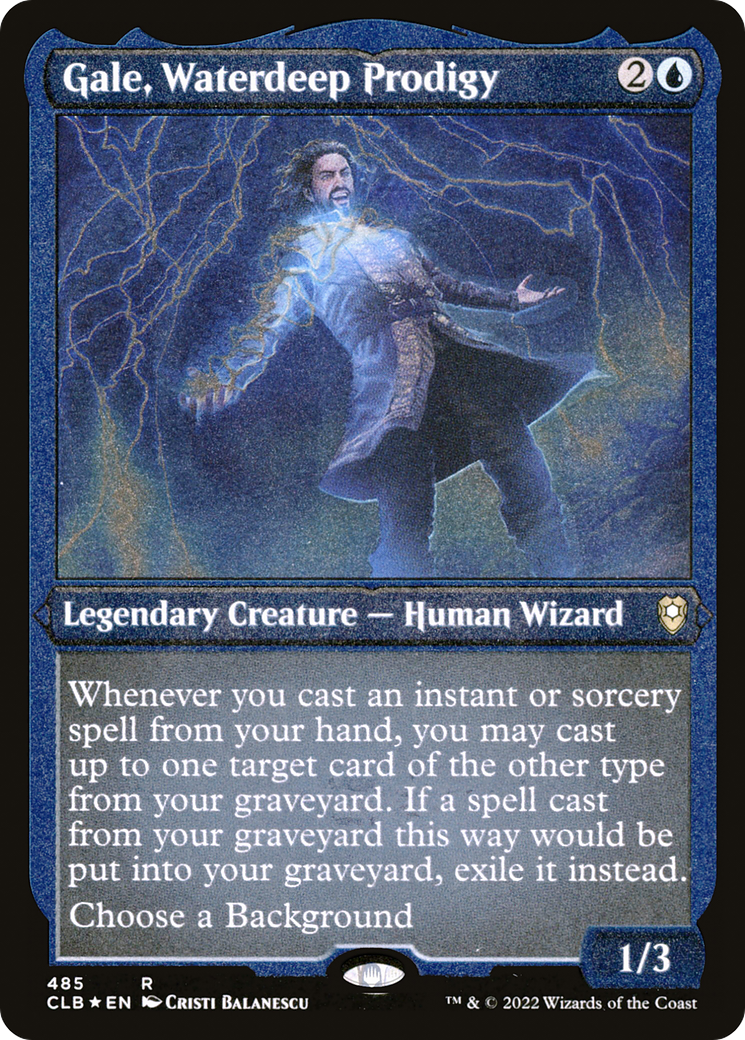 Gale, Waterdeep Prodigy (Foil Etched) (CLB-485) [Commander Legends: Battle for Baldur's Gate] Foil
