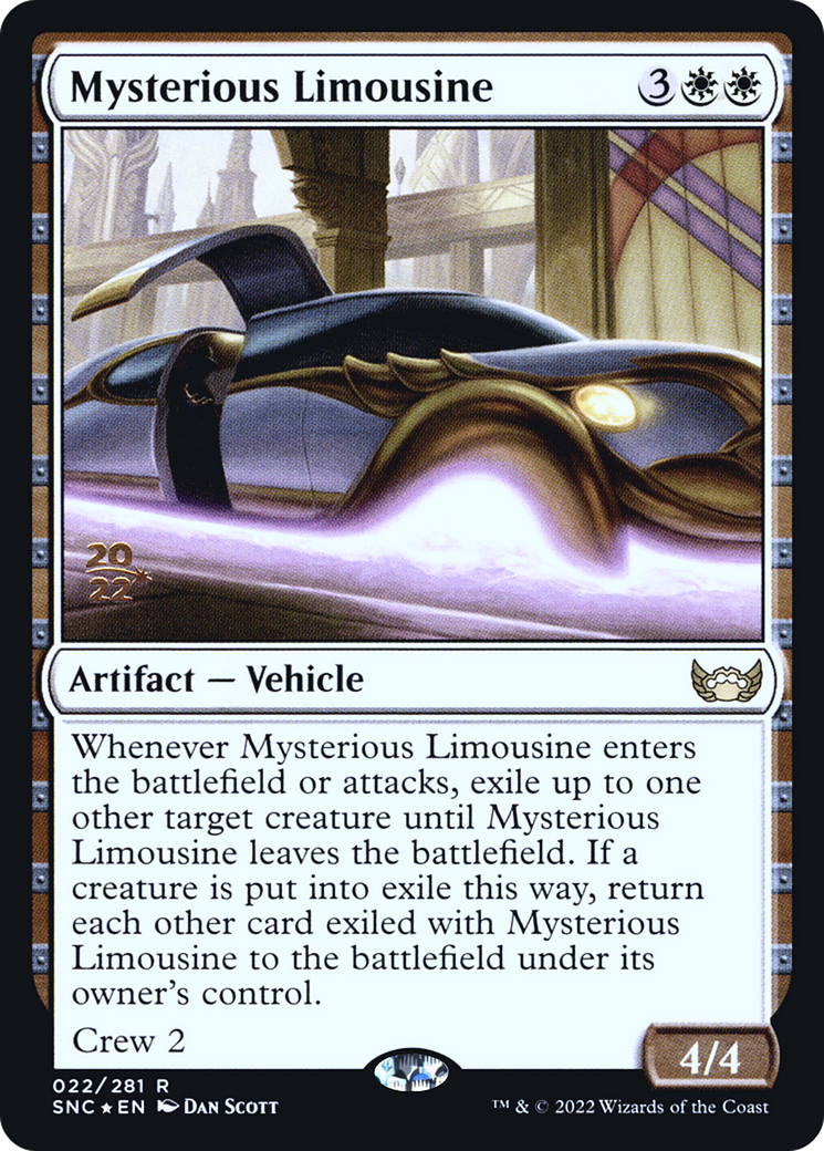 Mysterious Limousine (PRE-022) [Streets of New Capenna Promos] Foil