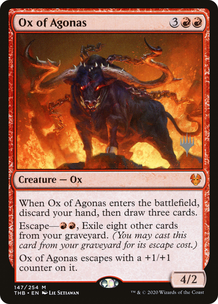 Ox of Agonas (PPTHB-147P) [Promo Pack: Theros Beyond Death Promos]