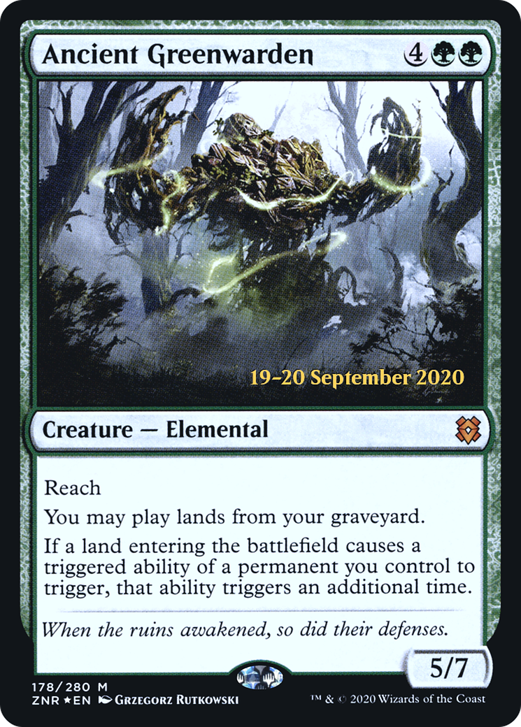 Ancient Greenwarden (PRE-178S) [Zendikar Rising Promos] Foil