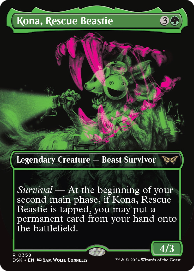 Kona, Rescue Beastie (Showcase) (DSK-358) (Borderless) [Duskmourn: House of Horror]