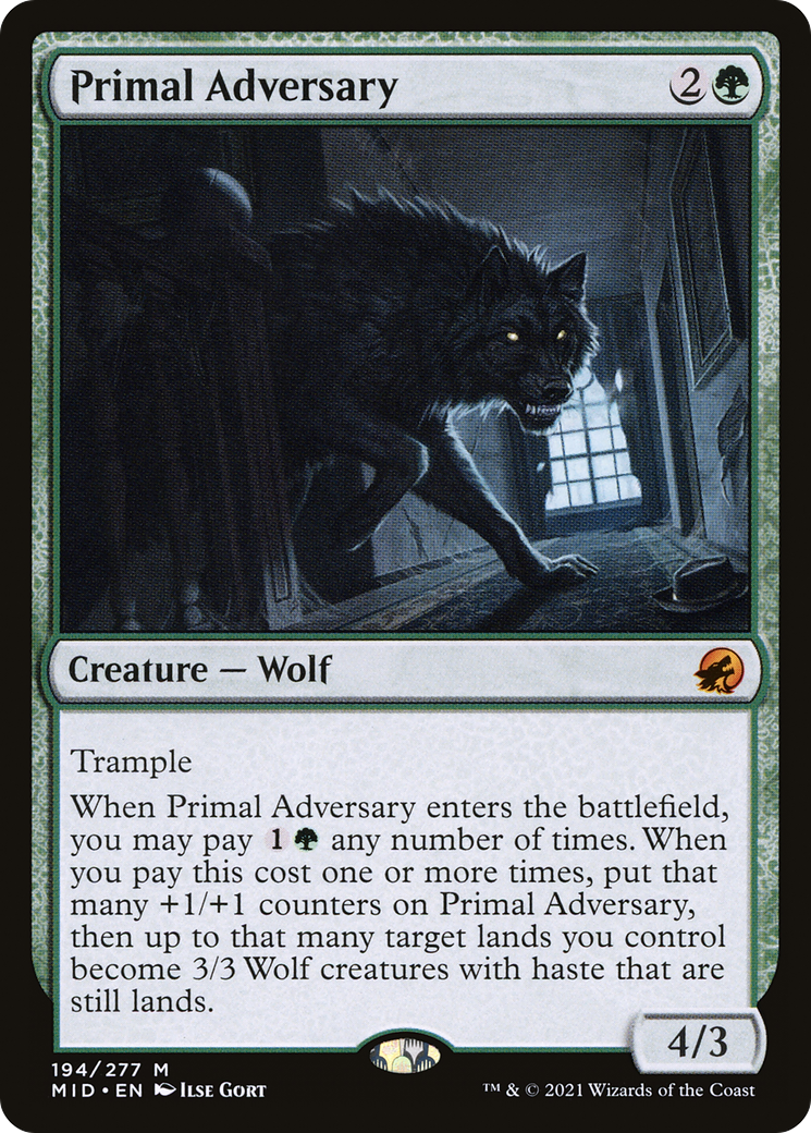 Primal Adversary (MID-194) [Innistrad: Midnight Hunt]