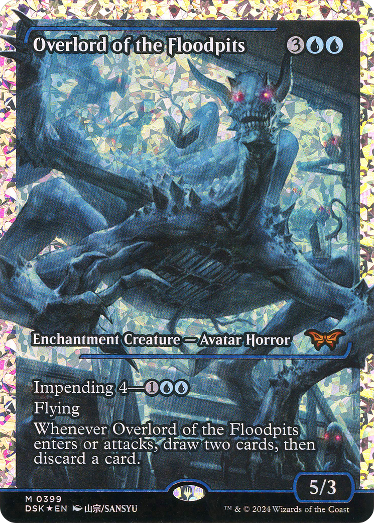 Overlord of the Floodpits (DSK-399) [Duskmourn: House of Horror]: (Showcase) Foil