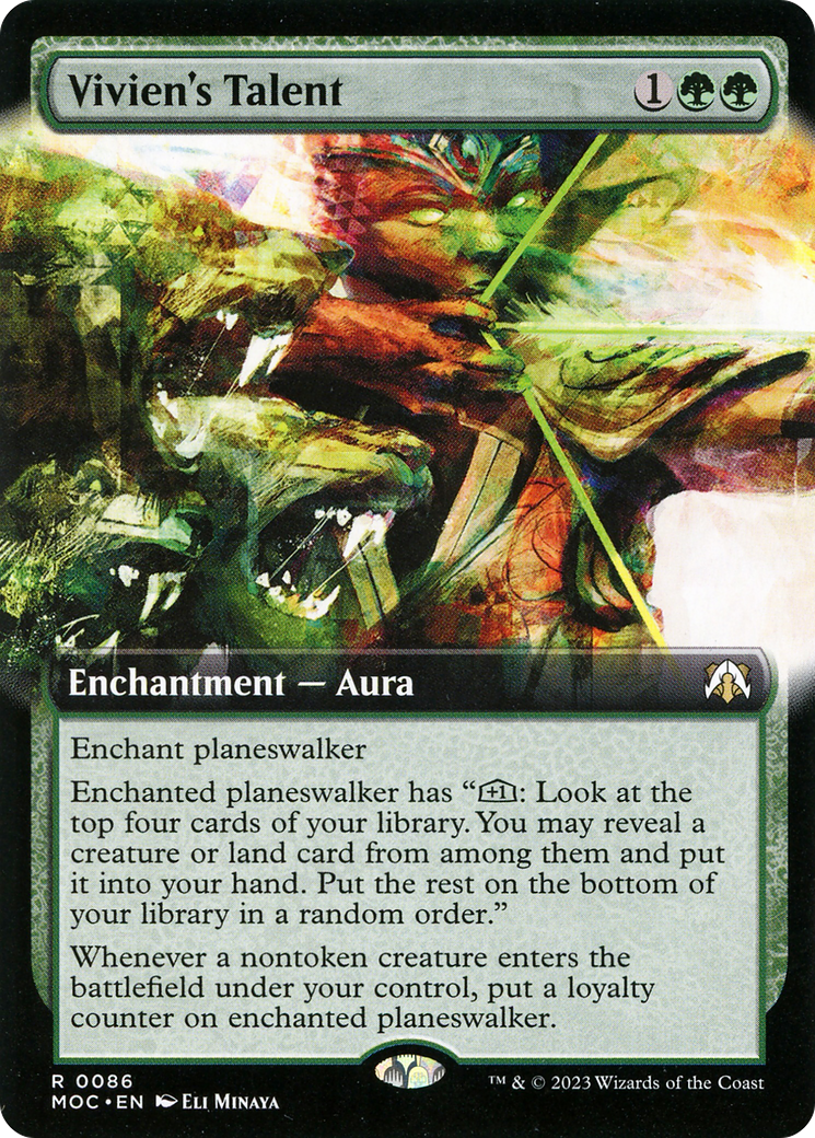 Vivien's Talent (MOC-086) [March of the Machine Commander]: (Extended Art) Foil
