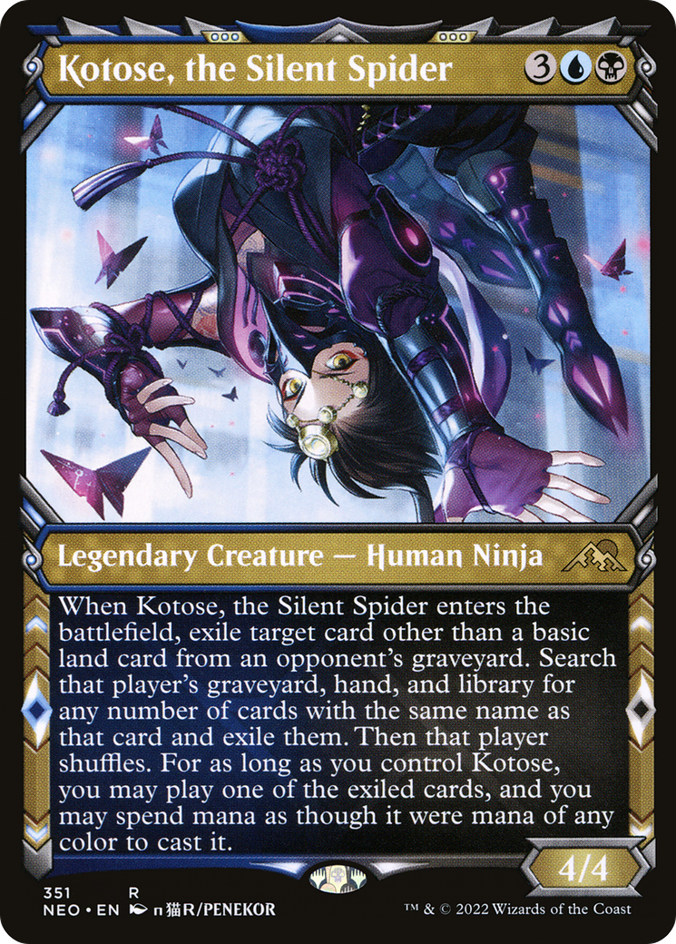 Kotose, the Silent Spider (Showcase) (NEO-351) [Kamigawa: Neon Dynasty]