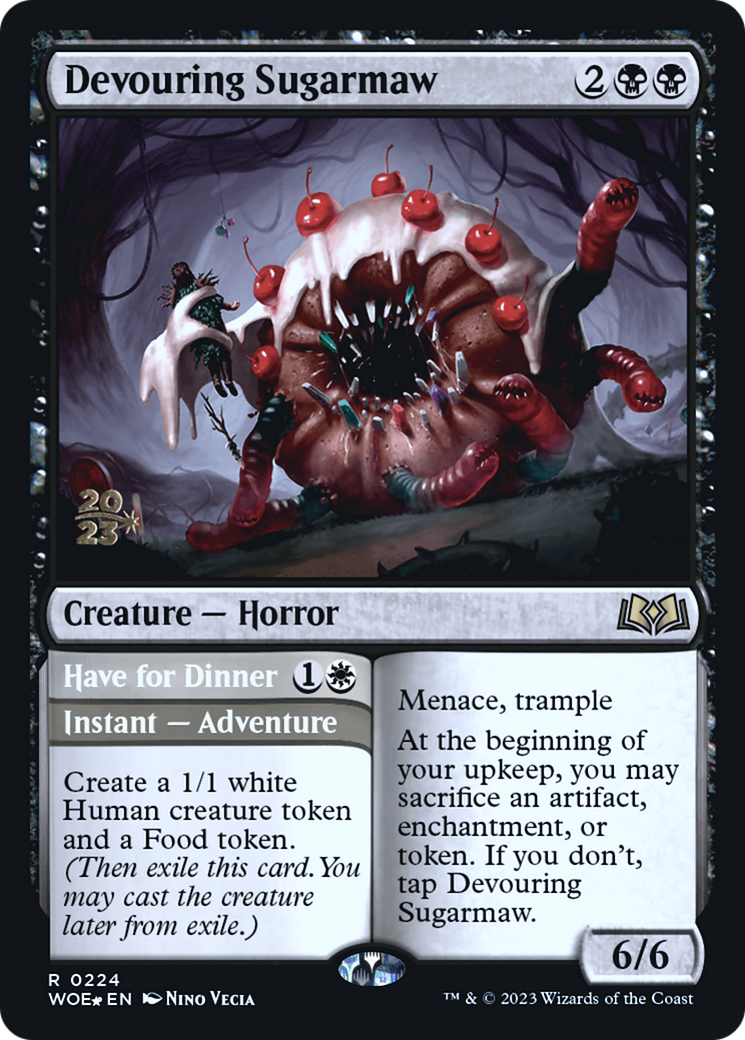 Devouring Sugarmaw // Have for Dinner (PRE-224S) [Wilds of Eldraine Promos] Foil