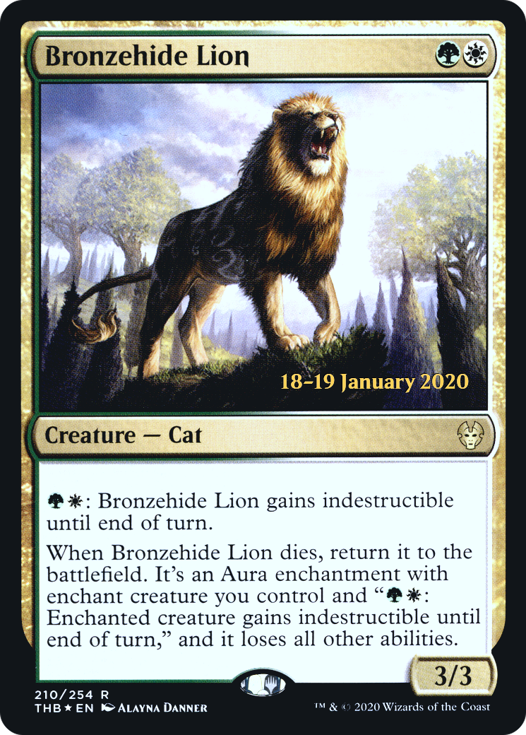 Bronzehide Lion (PRE-210S) [Theros Beyond Death Promos] Foil