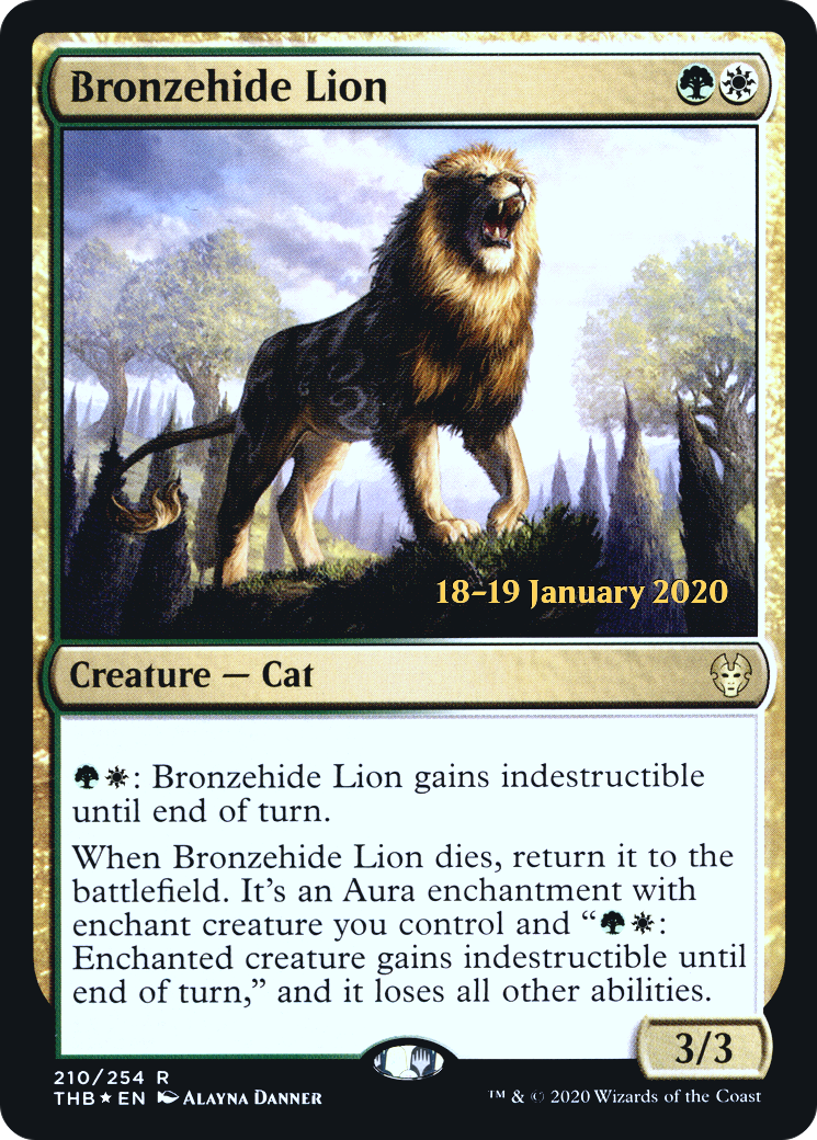 Bronzehide Lion (PRE-210S) [Theros Beyond Death Promos] Foil