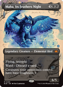 Maha, Its Feathers Night (BLB-289) [Bloomburrow]: (Showcase) (Borderless)