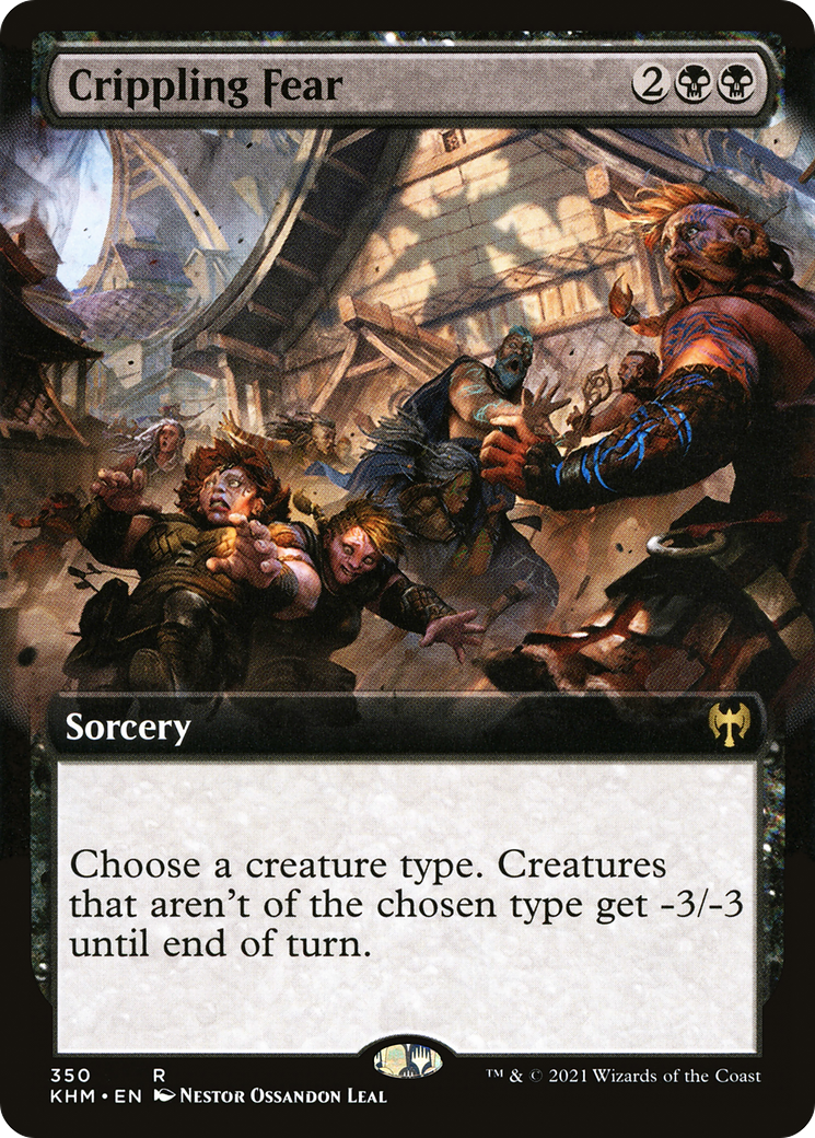 Crippling Fear (KHM-350) [Kaldheim]: (Extended Art) Foil