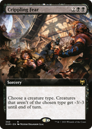 Crippling Fear (Extended Art) (KHM-350) [Kaldheim] Foil