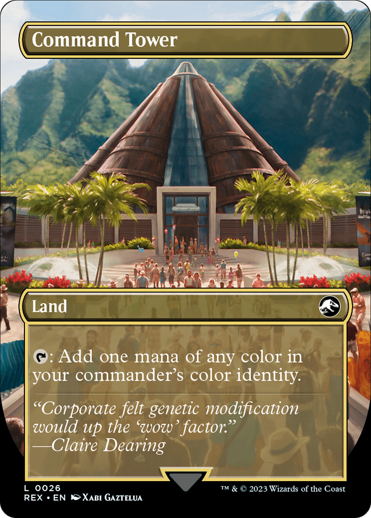 Command Tower // Command Tower (REX-026) [Jurassic World Collection] (Borderless) Foil
