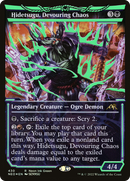 Hidetsugu, Devouring Chaos (Neon Green) (NEO-430) (Showcase) [Kamigawa: Neon Dynasty] Foil