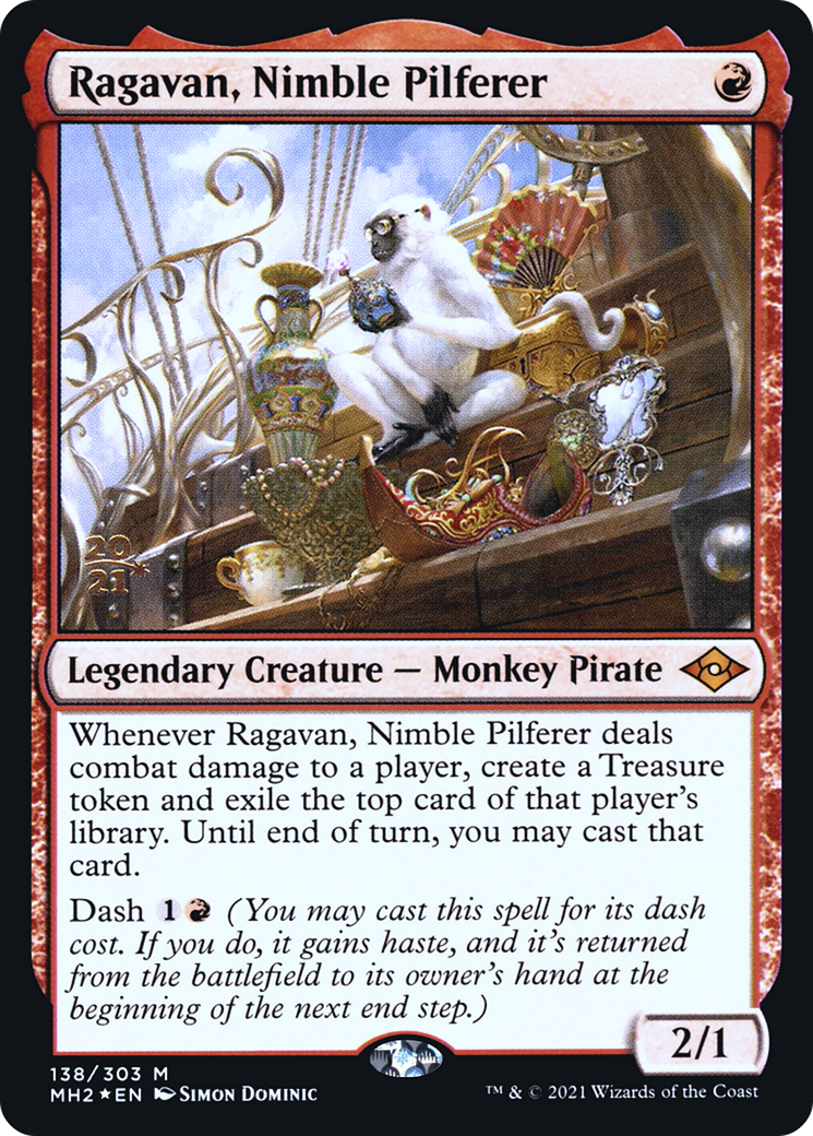 Ragavan, Nimble Pilferer (PRE-138S) [Modern Horizons 2 Promos] Foil