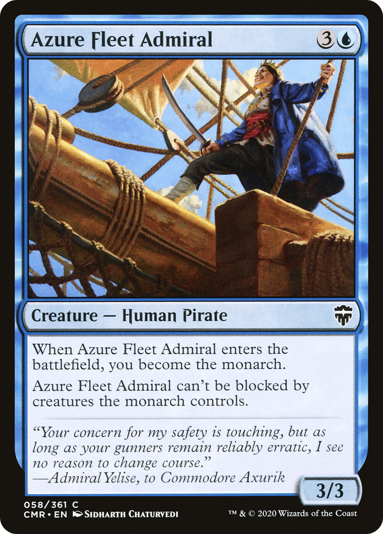 Azure Fleet Admiral (CMR-058) [Commander Legends] Foil