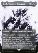 Geth, Thane of Contracts (ONE-306) [Phyrexia: All Will Be One]: (Showcase) (Borderless) Foil