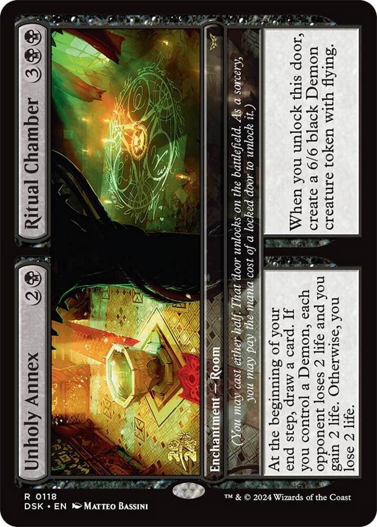 Unholy Annex // Ritual Chamber (PRE-118) [Duskmourn: House of Horror Promos] Foil