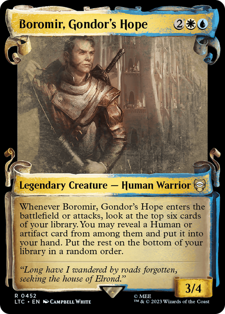 Boromir, Gondor's Hope (Showcase Scrolls) (LTC-452) [Tales of Middle-earth Commander]