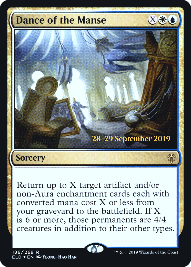 Dance of the Manse (PRE-186S) [Throne of Eldraine Promos] Foil