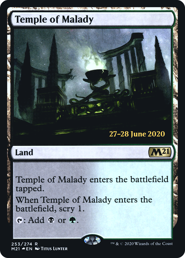 Temple of Malady (PRE-253S) [Core Set 2021 Promos] Foil