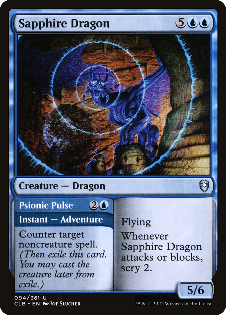 Sapphire Dragon (CLB-094) [Commander Legends: Battle for Baldur's Gate]