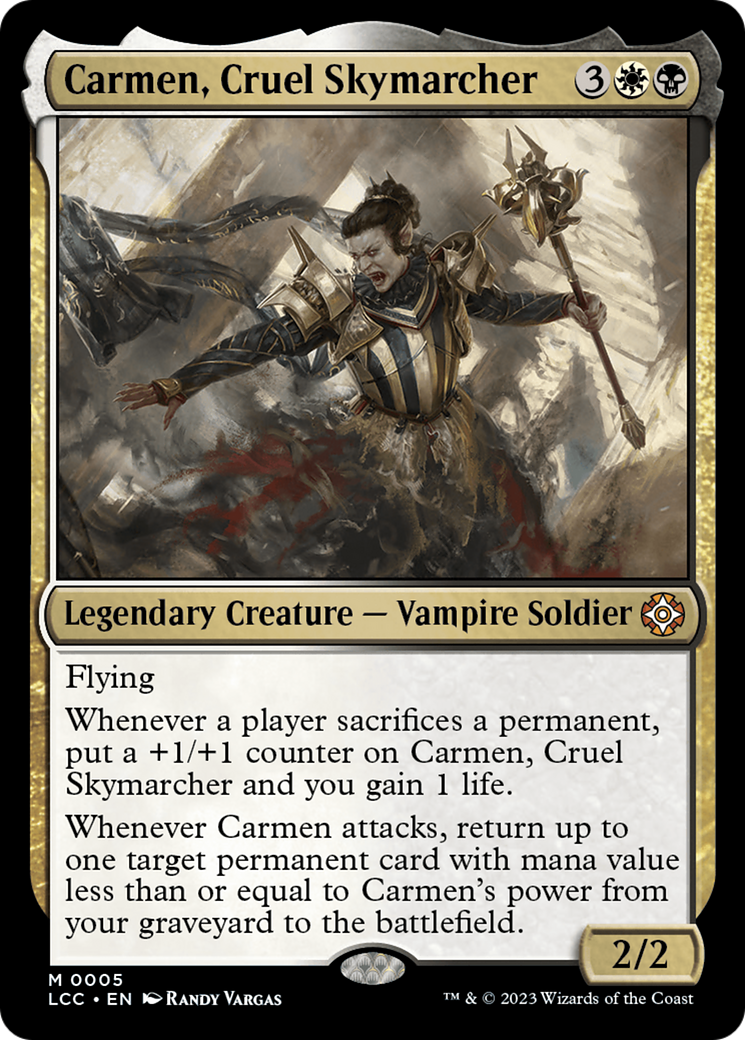 Carmen, Cruel Skymarcher (LCC-005) [The Lost Caverns of Ixalan Commander] Foil