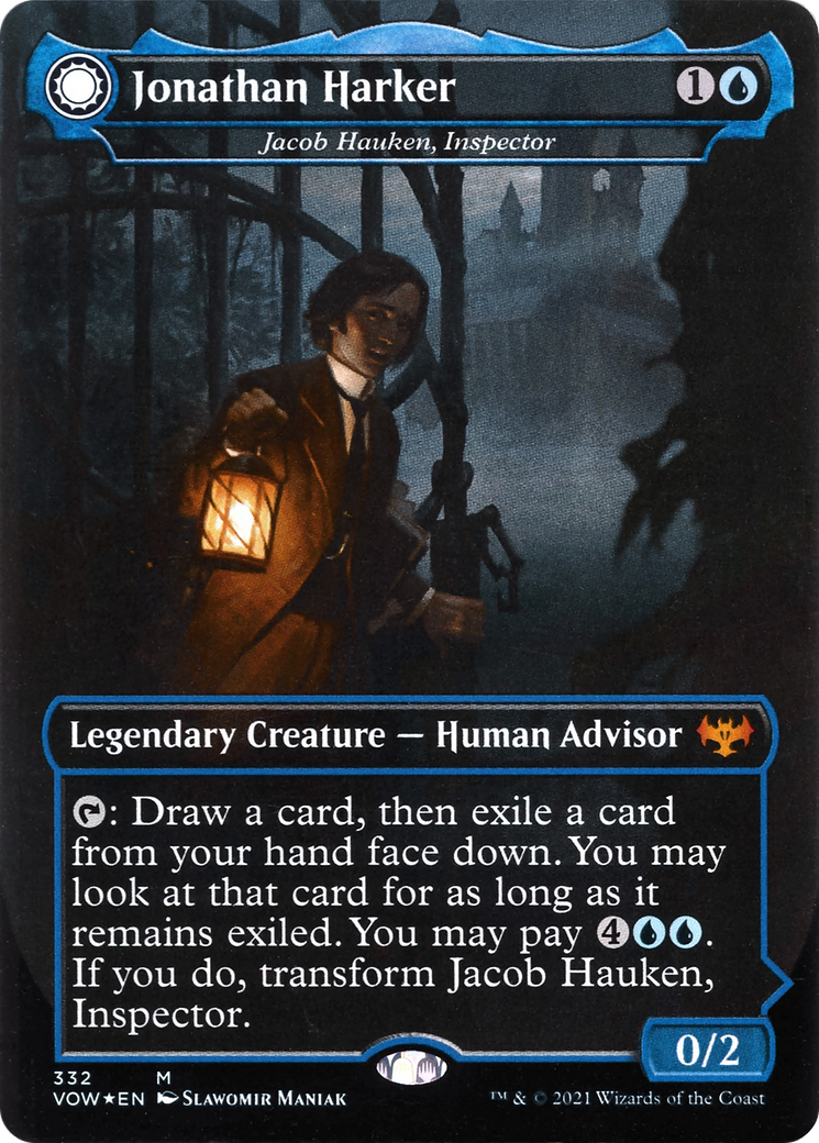 Jonathan Harker - Jacob Hauken, Inspector (VOW-332) (Borderless) [Innistrad: Crimson Vow]