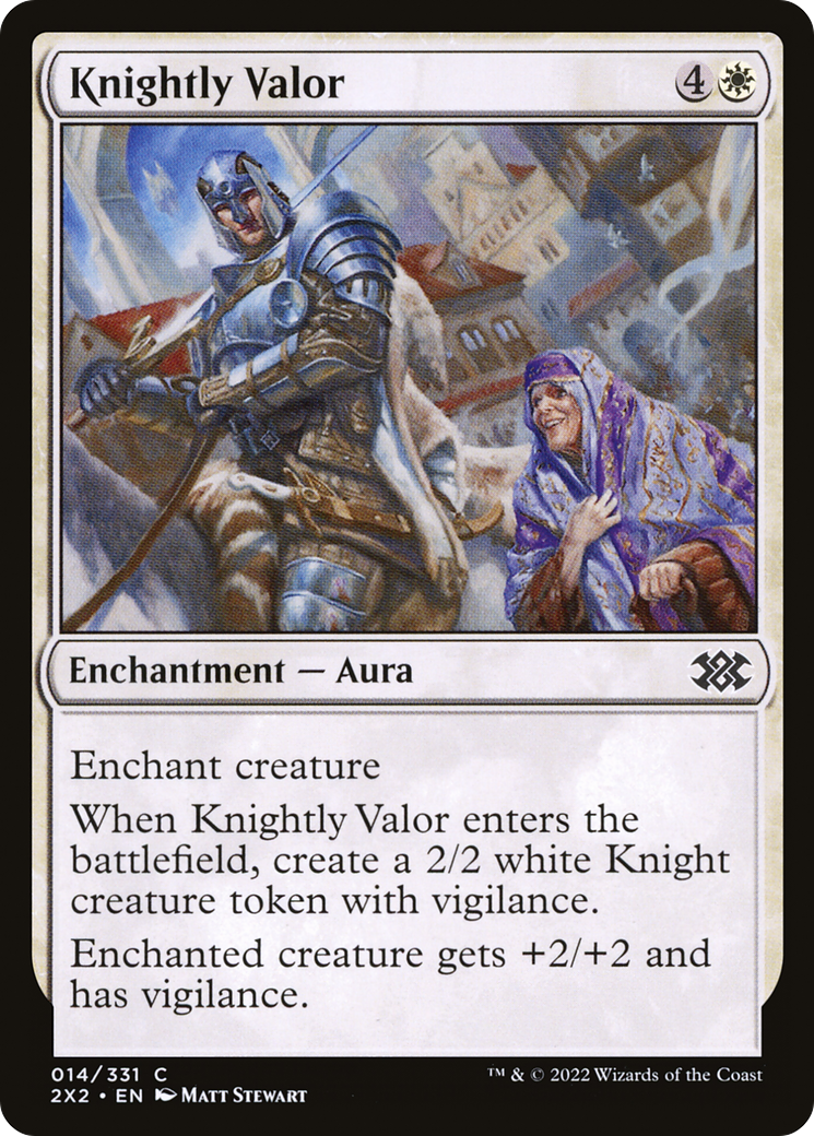 Knightly Valor (2X2-014) [Double Masters 2022] Foil