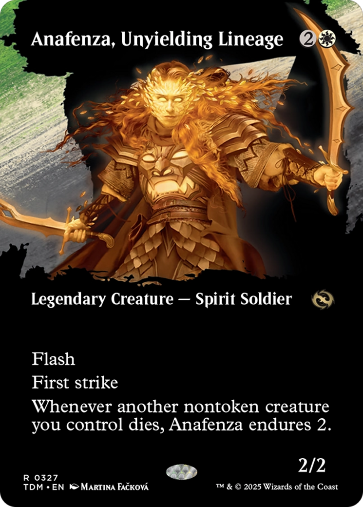 Anafenza, Unyielding Lineage (TDM-327) [Tarkir: Dragonstorm]: (Showcase) (Borderless) Foil