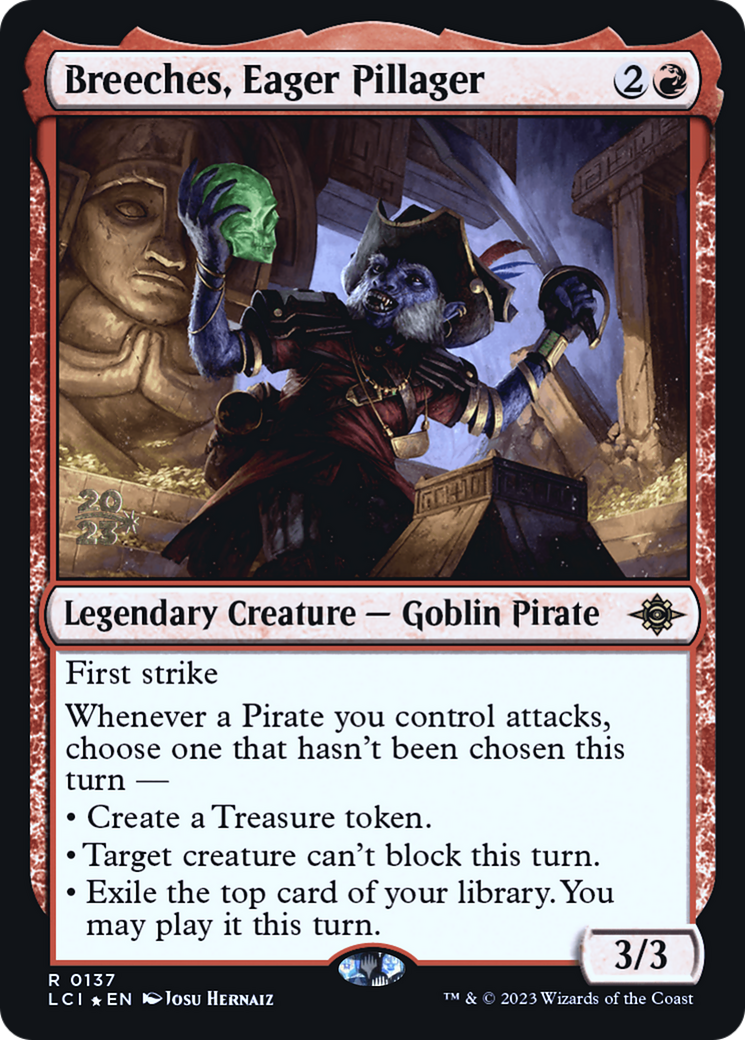 Breeches, Eager Pillager (PRE-137S) [The Lost Caverns of Ixalan Promos] Foil