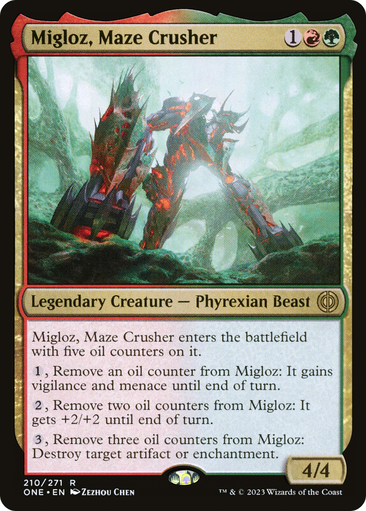 Migloz, Maze Crusher (ONE-210) [Phyrexia: All Will Be One] Foil