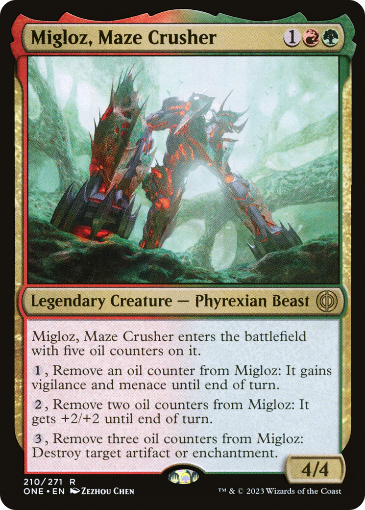 Migloz, Maze Crusher (ONE-210) [Phyrexia: All Will Be One] Foil