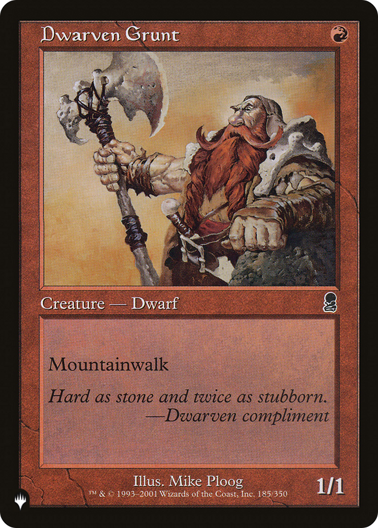 Dwarven Grunt (LIST-ODY-185) [The List]